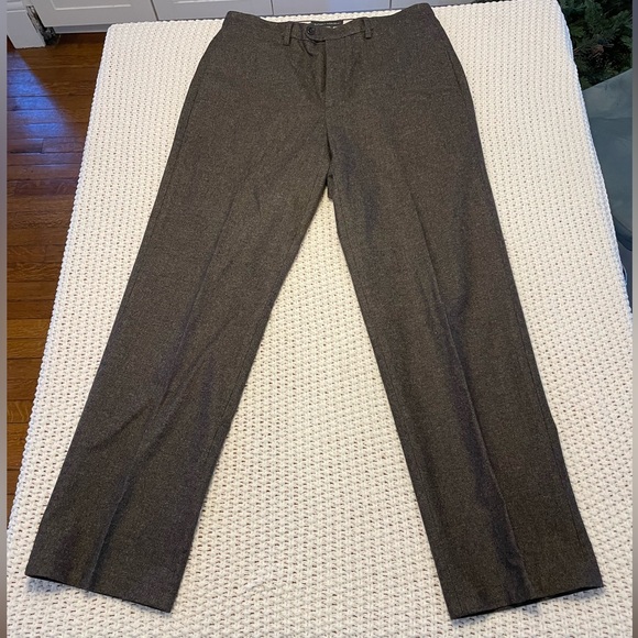 33x32 Men’s Banana Republic Brown Wool Blend Dress Pants - Picture 1 of 4